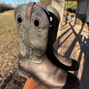 Rocky Trail Bend Dark Brown Cowboy Boots-size 11.5